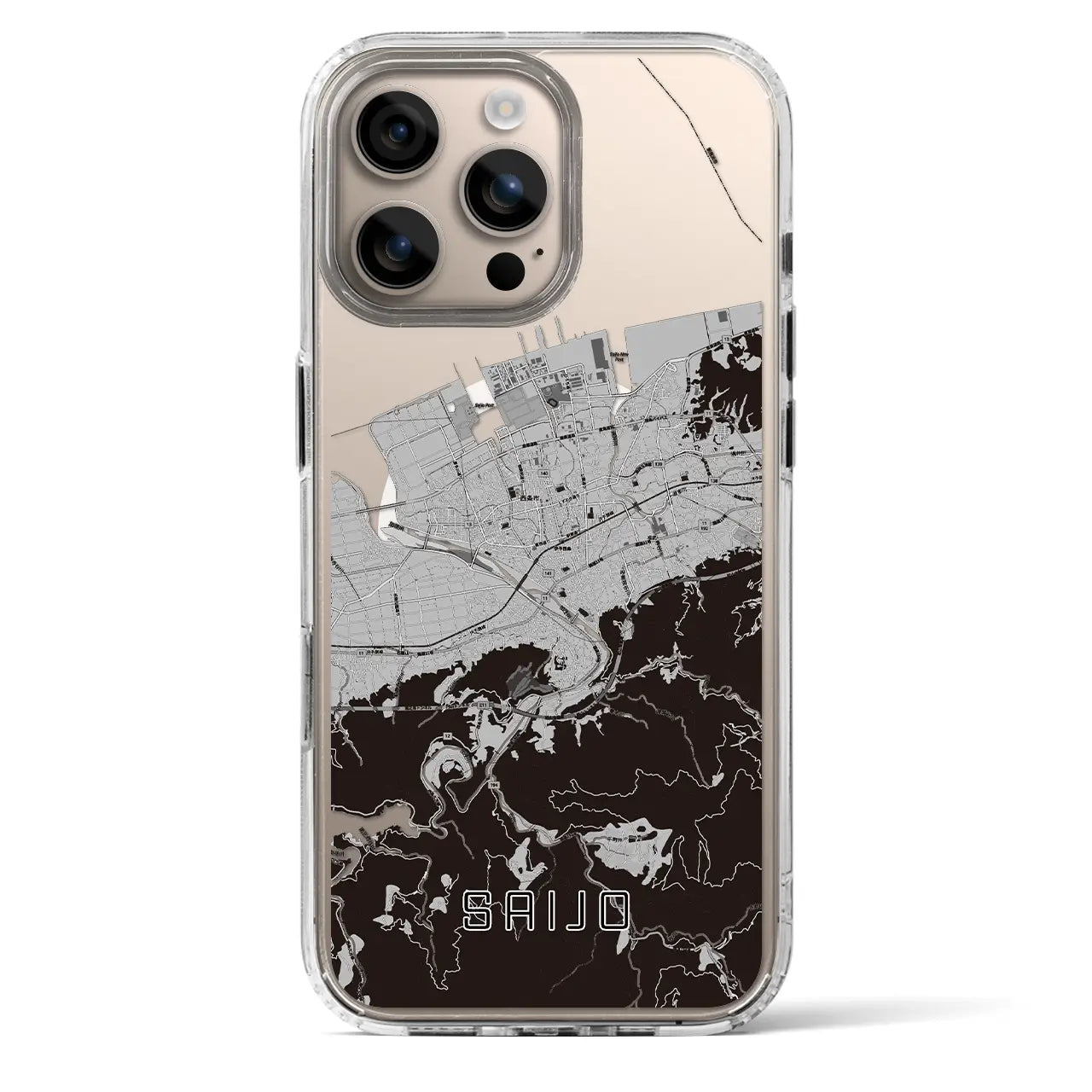 【西条（愛媛県）】地図柄iPhoneケース（MagSafeタイプ）