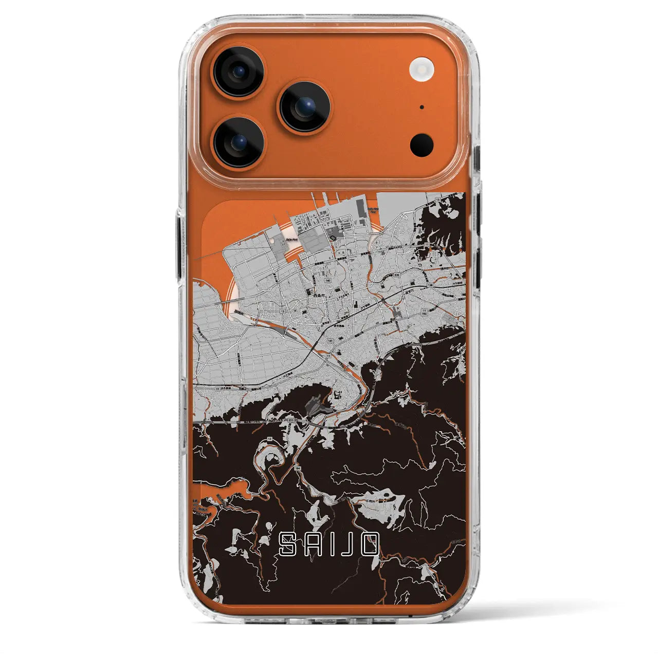 【西条（愛媛県）】地図柄iPhoneケース（MagSafeタイプ）