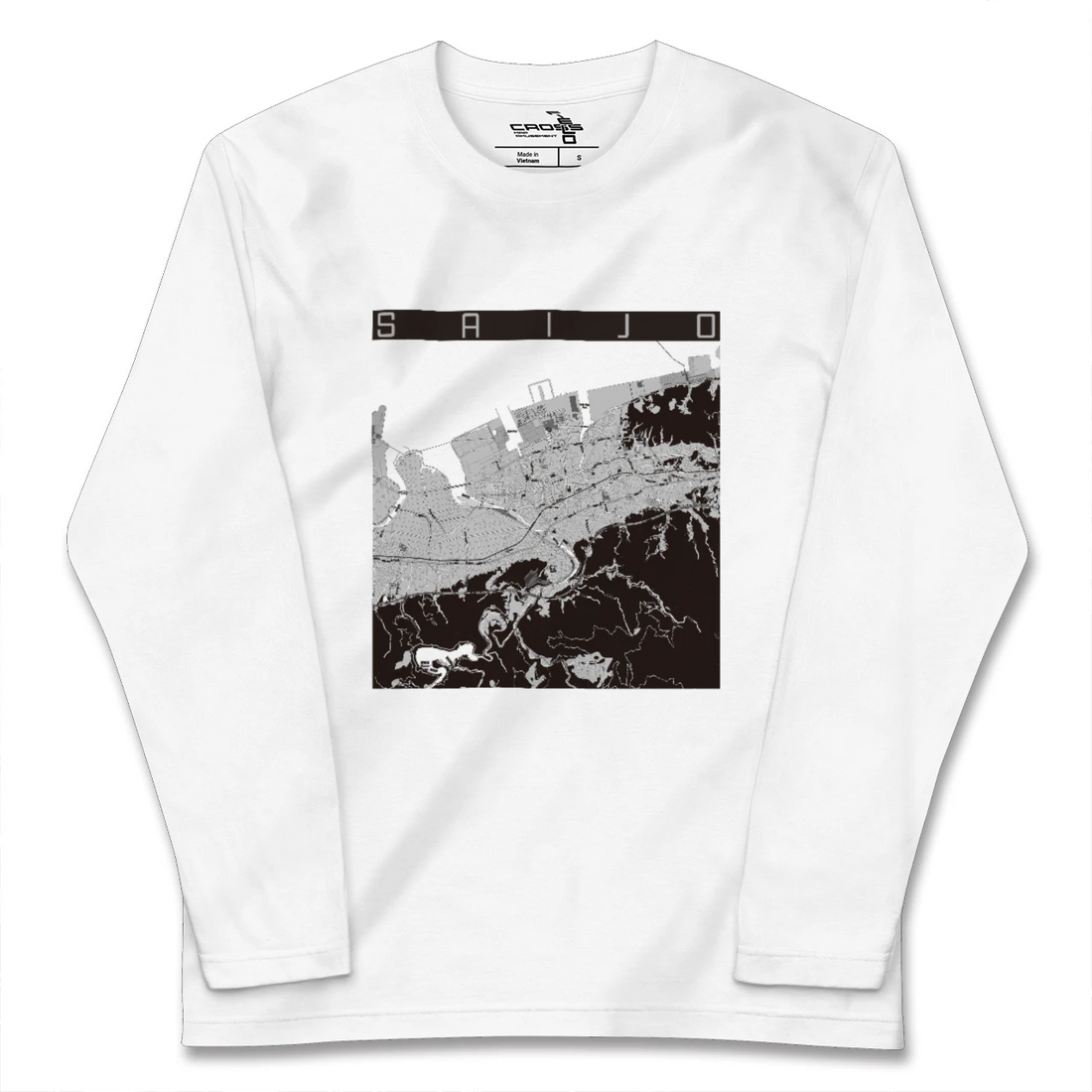 【西条(愛媛県)】地図柄ロングスリーブTシャツ