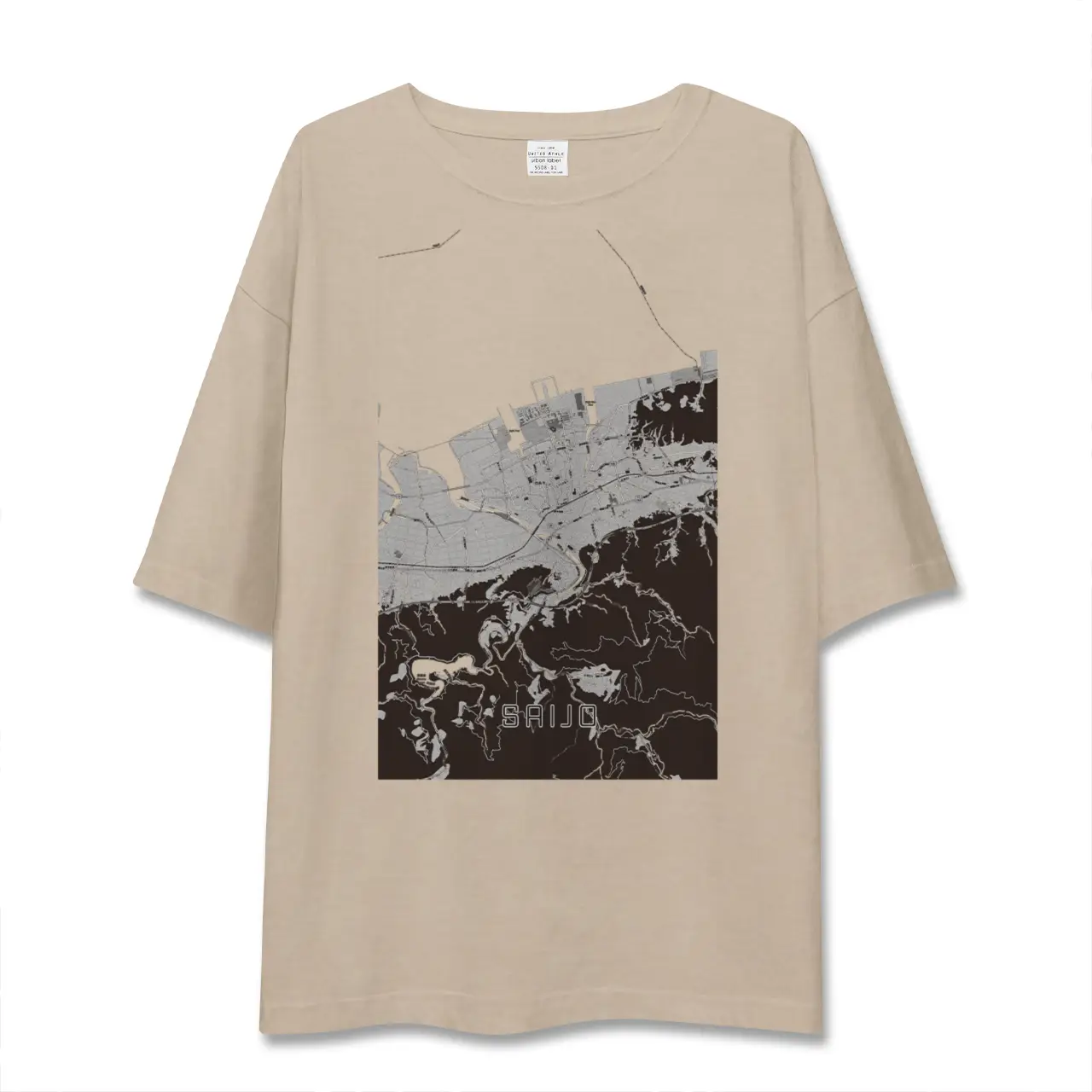 【西条（愛媛県）】地図柄ビッグシルエットTシャツ