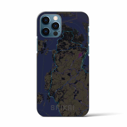 【西海（長崎県）】地図柄iPhoneケース（バックカバータイプ）