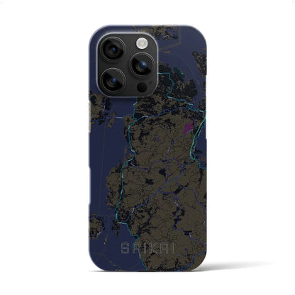 【西海（長崎県）】地図柄iPhoneケース（バックカバータイプ）