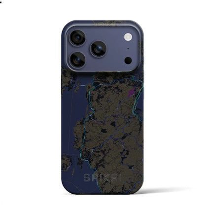 【西海（長崎県）】地図柄iPhoneケース（バックカバータイプ）