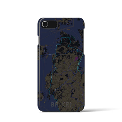 【西海（長崎県）】地図柄iPhoneケース（バックカバータイプ）