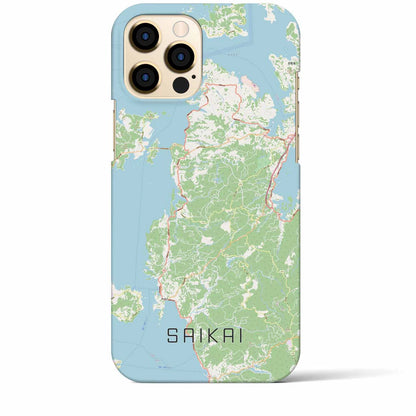 【西海（長崎県）】地図柄iPhoneケース（バックカバータイプ）