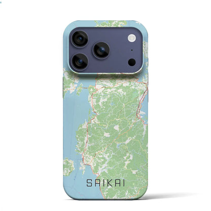 【西海（長崎県）】地図柄iPhoneケース（バックカバータイプ）