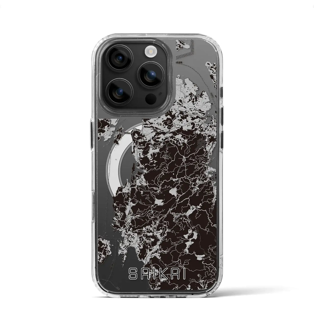 【西海(長崎県)】地図柄iPhoneケース(MagSafeタイプ)