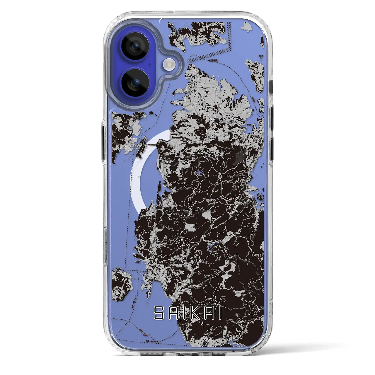 【西海（長崎県）】地図柄iPhoneケース（MagSafeタイプ）