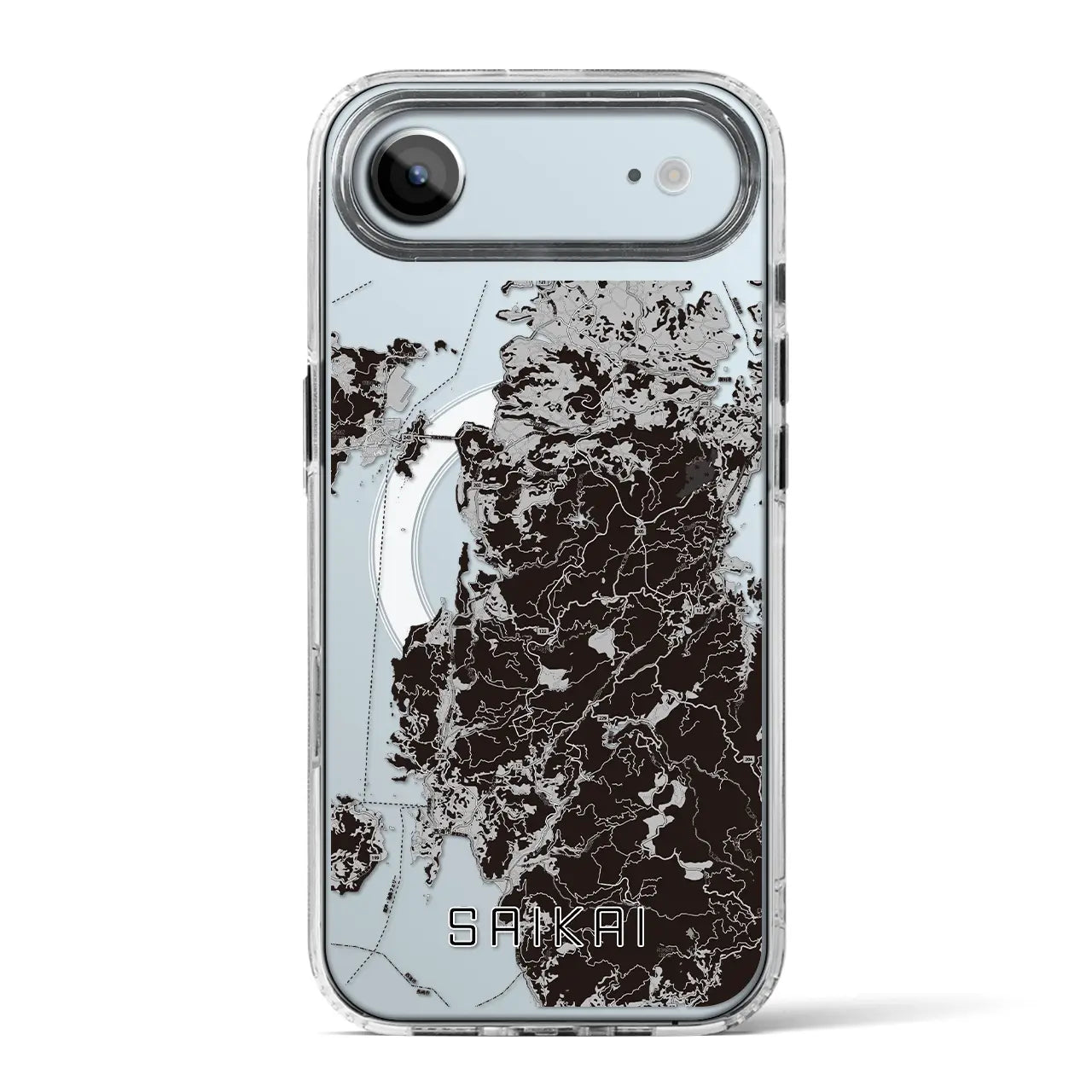 【西海（長崎県）】地図柄iPhoneケース（MagSafeタイプ）