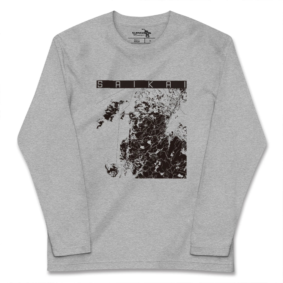 【西海（長崎県）】地図柄ロングスリーブTシャツ