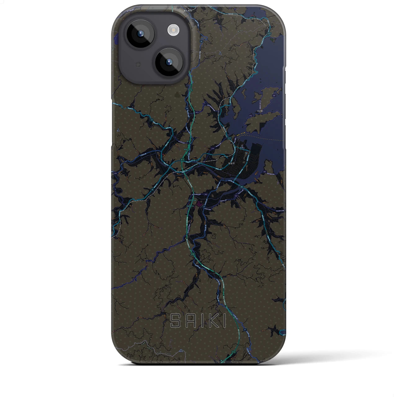 【佐伯（大分県）】地図柄iPhoneケース（バックカバータイプ）