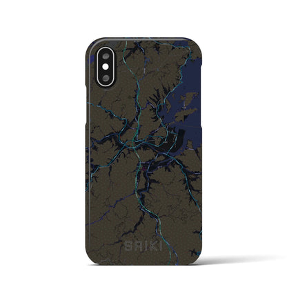 【佐伯（大分県）】地図柄iPhoneケース（バックカバータイプ）