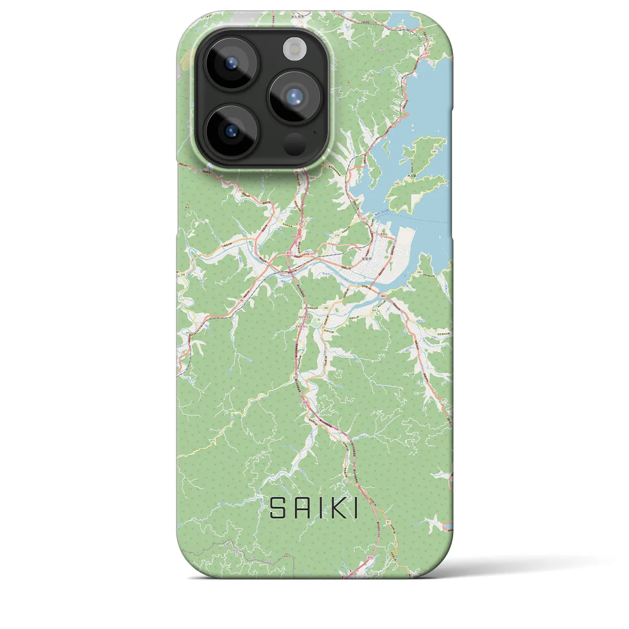 【佐伯（大分県）】地図柄iPhoneケース（バックカバータイプ）