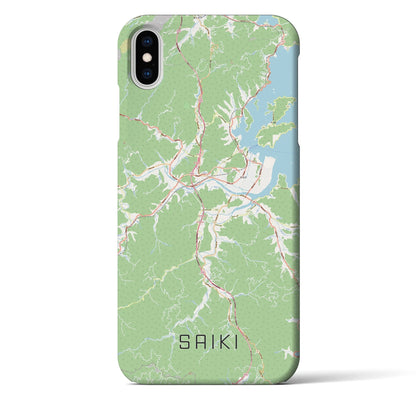 【佐伯（大分県）】地図柄iPhoneケース（バックカバータイプ）