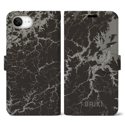 【佐伯（大分県）】地図柄iPhoneケース（手帳タイプ）