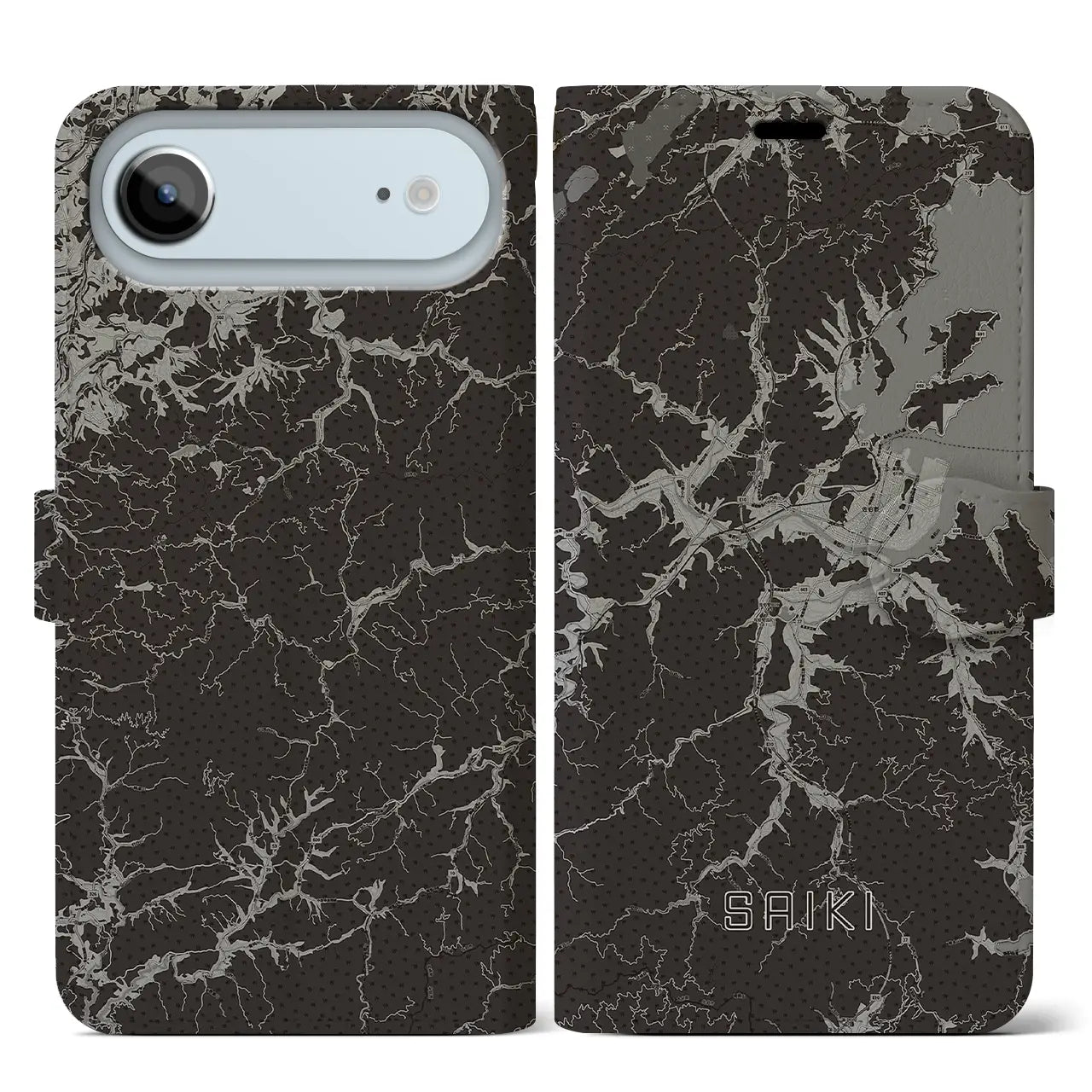 【佐伯（大分県）】地図柄iPhoneケース（手帳タイプ）