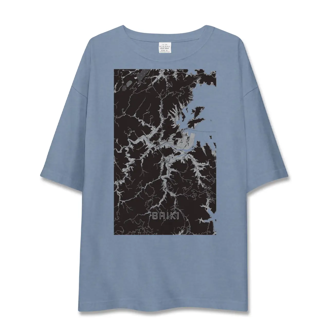 【佐伯（大分県）】地図柄ビッグシルエットTシャツ