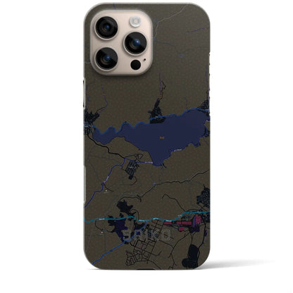 【西湖（山梨県）】地図柄iPhoneケース（バックカバータイプ）