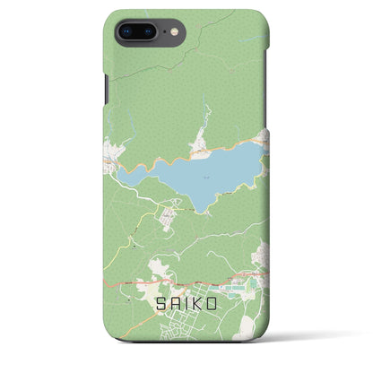 【西湖（山梨県）】地図柄iPhoneケース（バックカバータイプ）