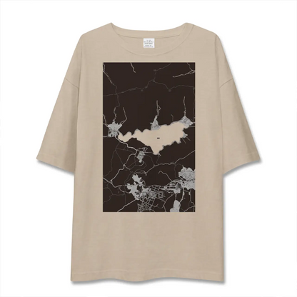 【西湖（山梨県）】地図柄ビッグシルエットTシャツ