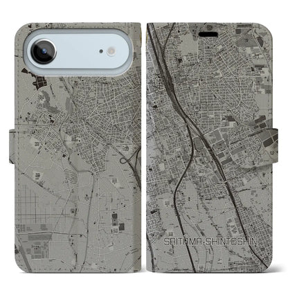 【さいたま新都心（埼玉県）】地図柄iPhoneケース（手帳タイプ）