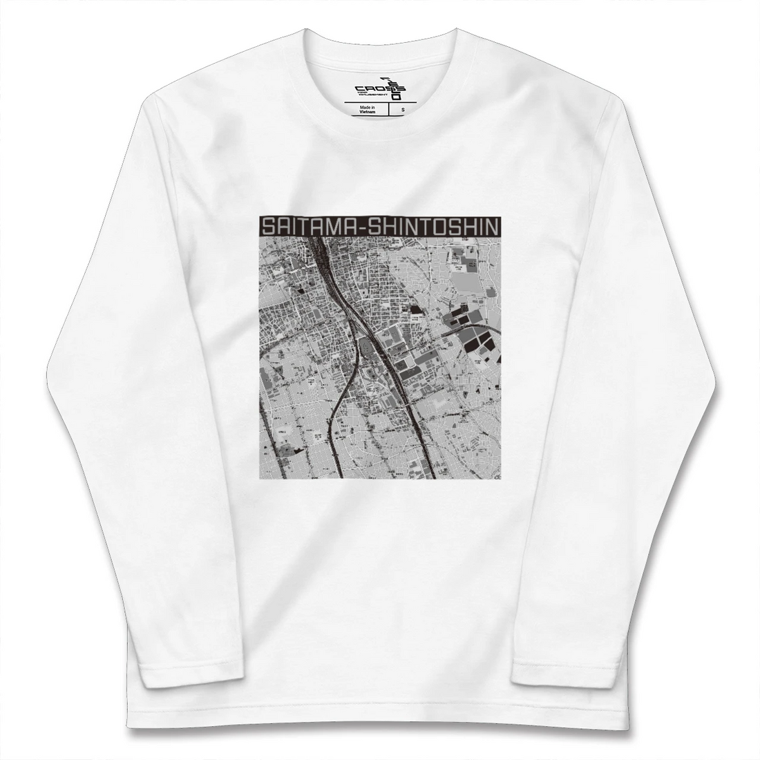 【さいたま新都心（埼玉県）】地図柄ロングスリーブTシャツ