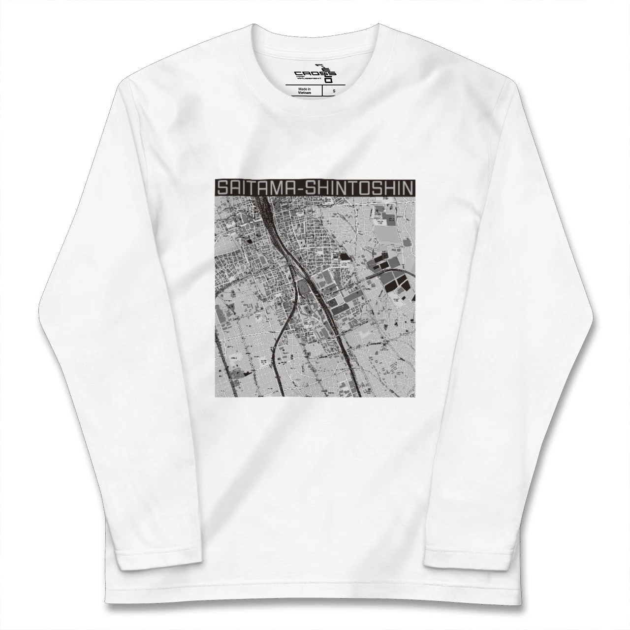 【さいたま新都心（埼玉県）】地図柄ロングスリーブTシャツ