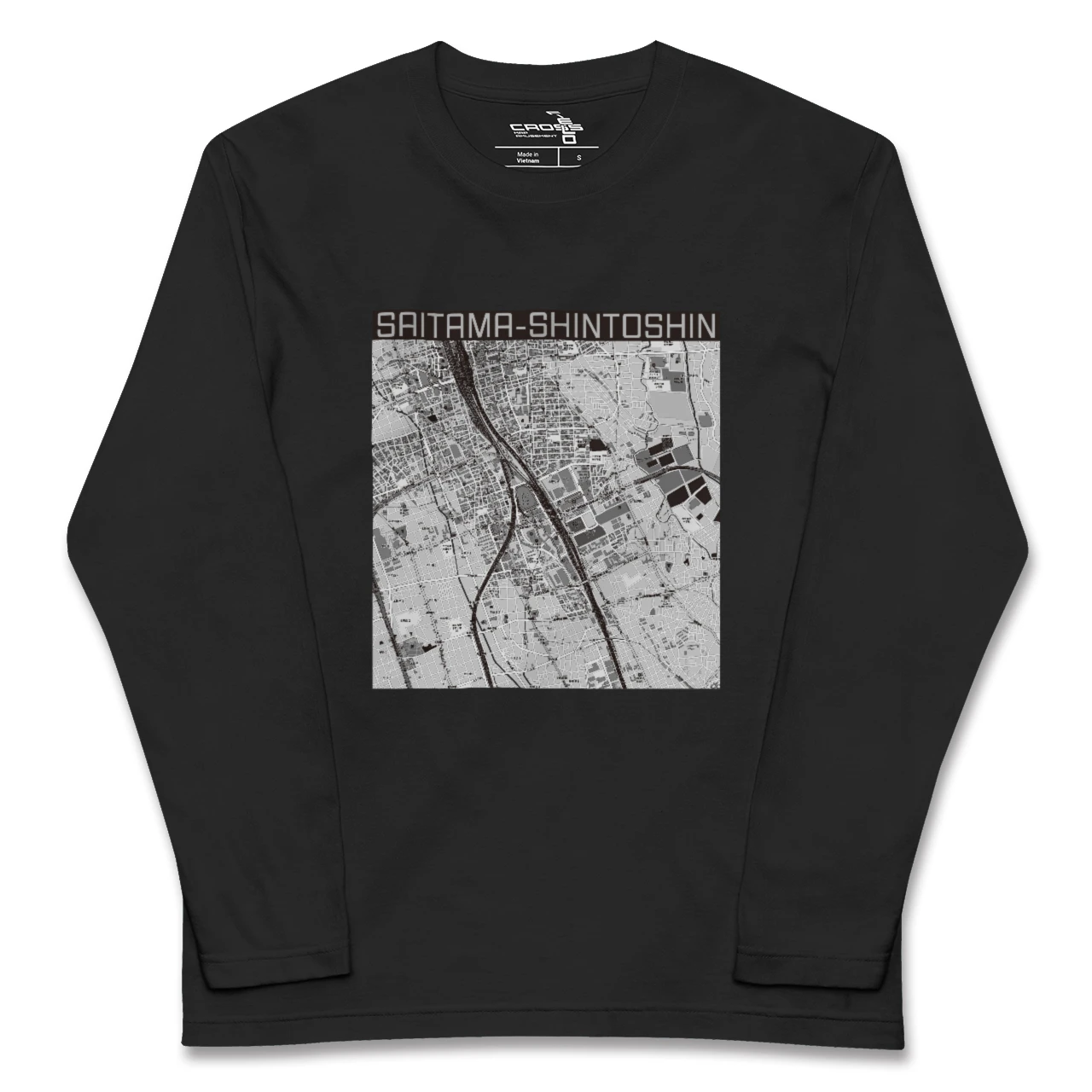 【さいたま新都心（埼玉県）】地図柄ロングスリーブTシャツ