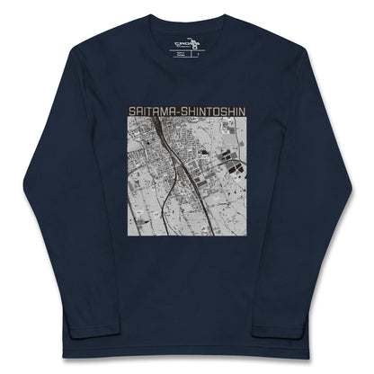 【さいたま新都心（埼玉県）】地図柄ロングスリーブTシャツ