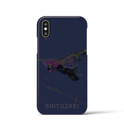 【西戸崎（福岡県）】地図柄iPhoneケース（バックカバータイプ）