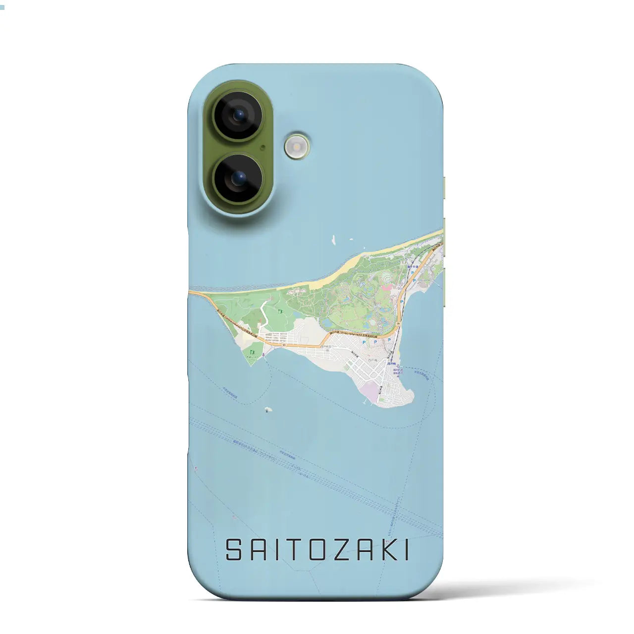 【西戸崎（福岡県）】地図柄iPhoneケース（バックカバータイプ）