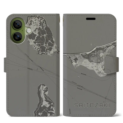 【西戸崎（福岡県）】地図柄iPhoneケース（手帳タイプ）