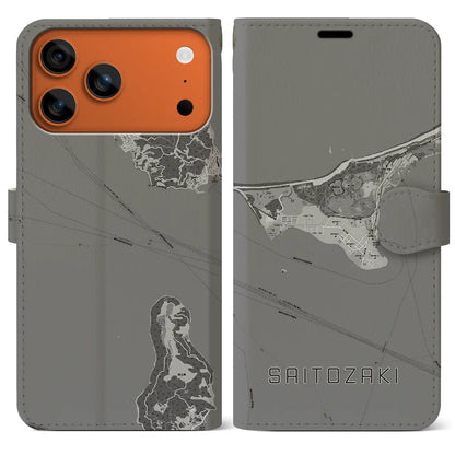 【西戸崎（福岡県）】地図柄iPhoneケース（手帳タイプ）