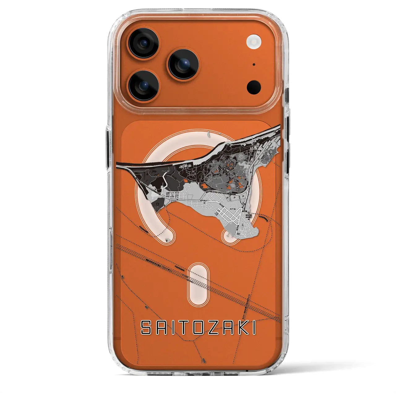 【西戸崎（福岡県）】地図柄iPhoneケース（MagSafeタイプ）