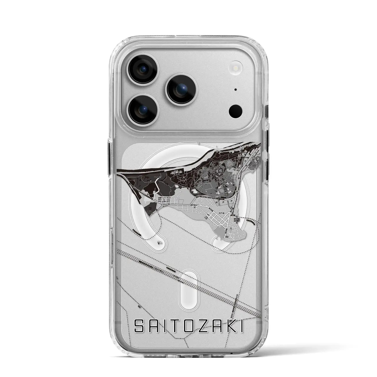 【西戸崎（福岡県）】地図柄iPhoneケース（MagSafeタイプ）