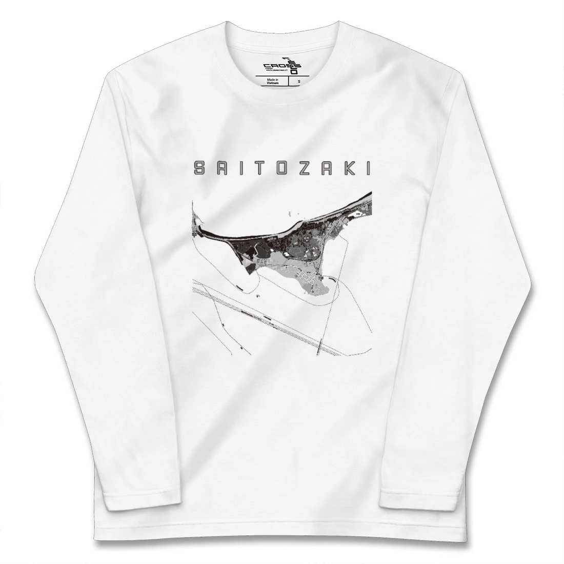 【西戸崎(福岡県)】地図柄ロングスリーブTシャツ