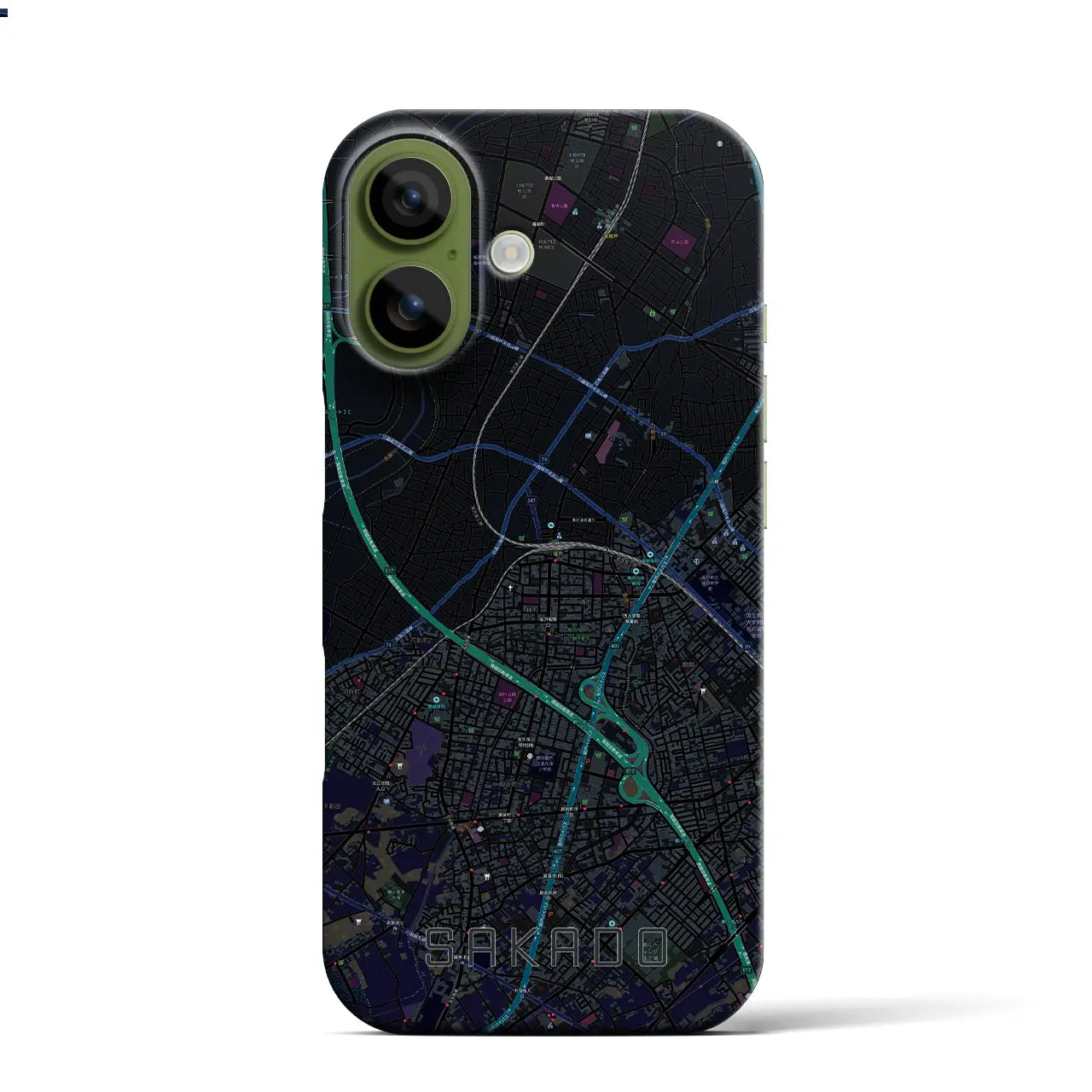 【坂戸（埼玉県）】地図柄iPhoneケース（バックカバータイプ）