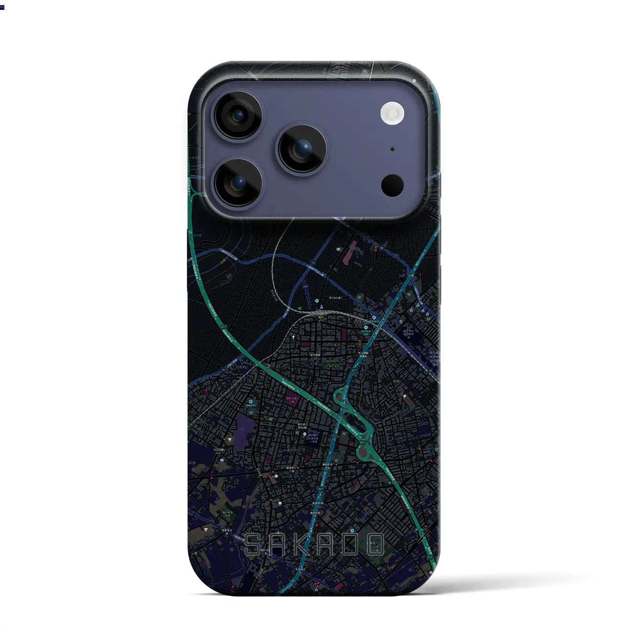 【坂戸（埼玉県）】地図柄iPhoneケース（バックカバータイプ）