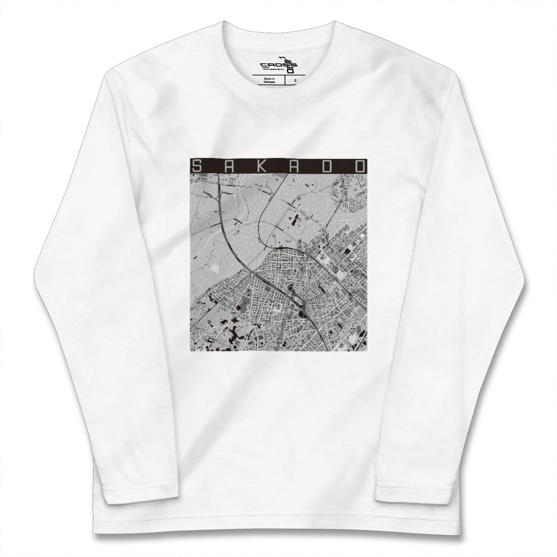 【坂戸(埼玉県)】地図柄ロングスリーブTシャツ