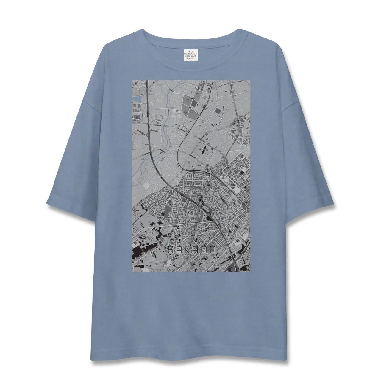 【坂戸（埼玉県）】地図柄ビッグシルエットTシャツ