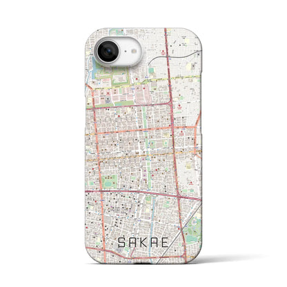 【栄（愛知県）】地図柄iPhoneケース（バックカバータイプ）