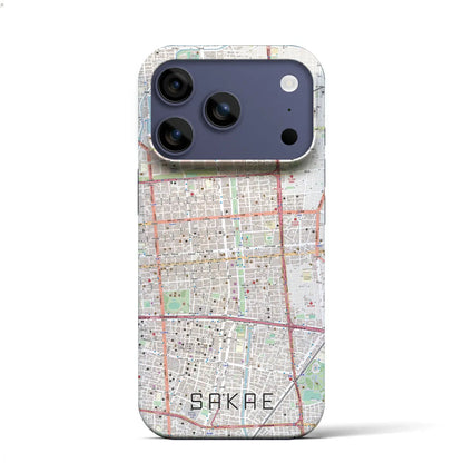 【栄（愛知県）】地図柄iPhoneケース（バックカバータイプ）