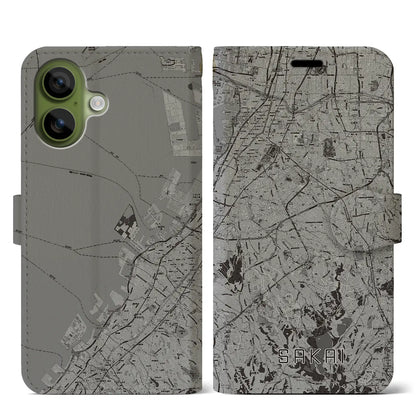 【堺2（大阪府）】地図柄iPhoneケース（手帳タイプ）