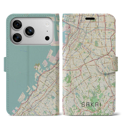 【堺2（大阪府）】地図柄iPhoneケース（手帳タイプ）