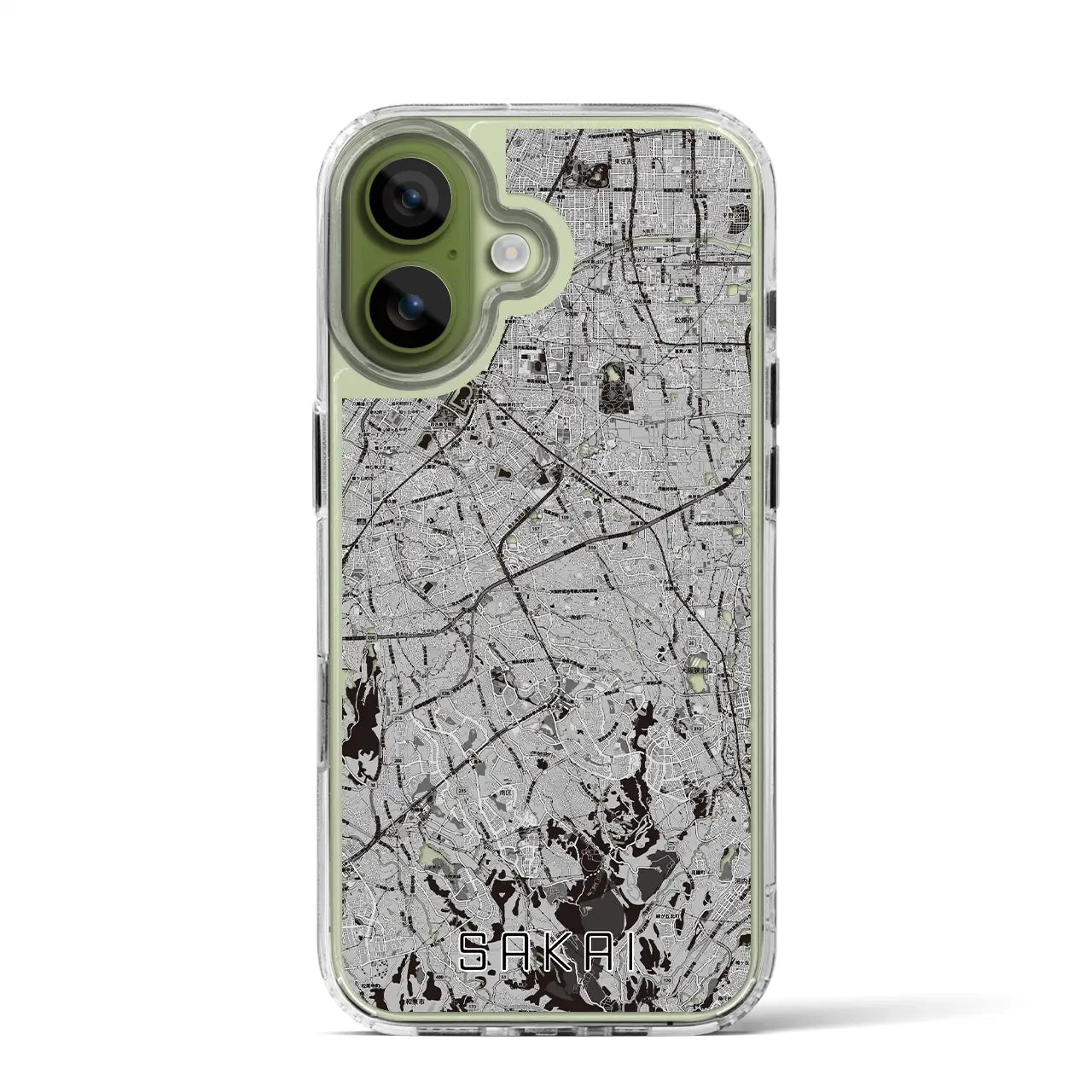 【堺2（大阪府）】地図柄iPhoneケース（MagSafeタイプ）