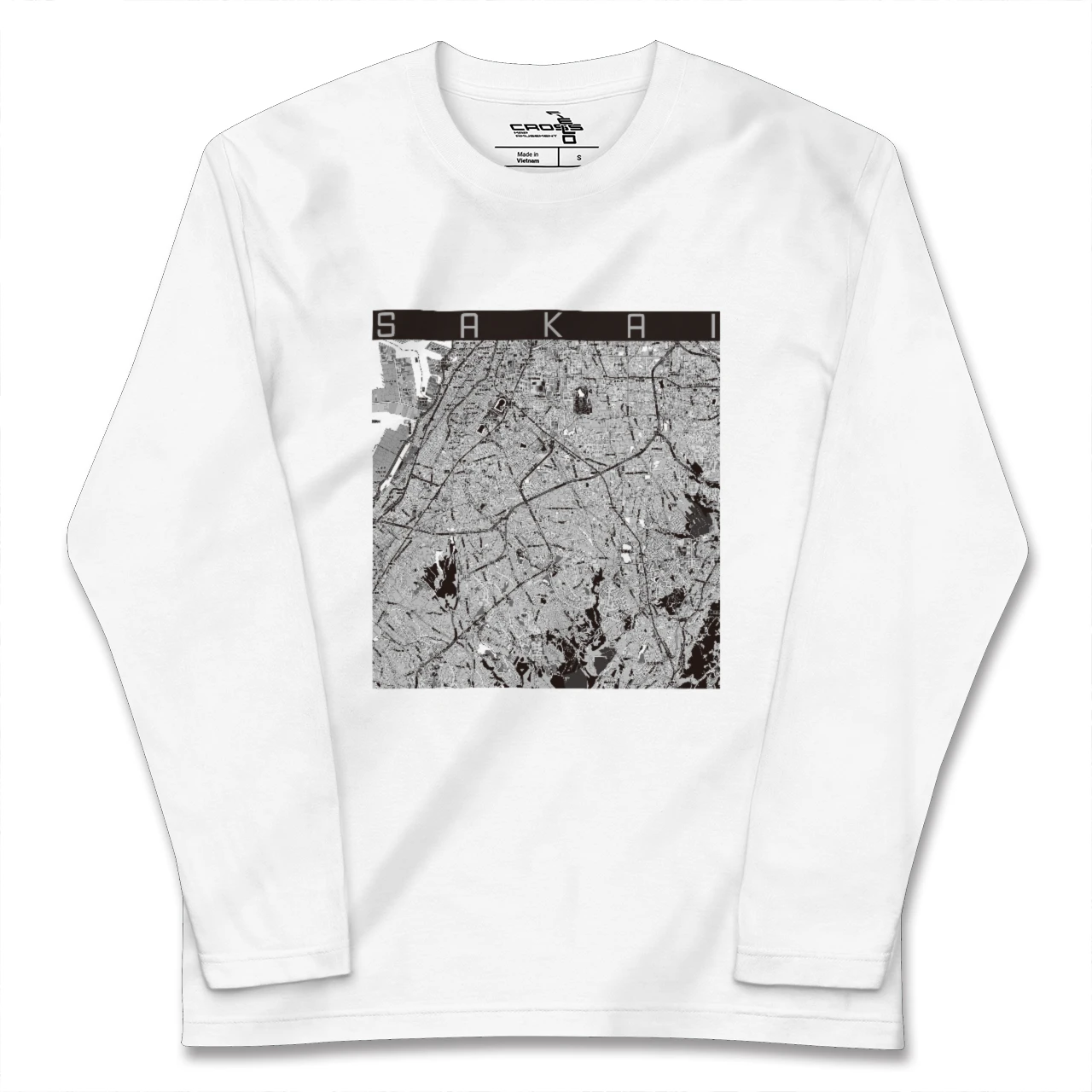 【堺2（大阪府）】地図柄ロングスリーブTシャツ