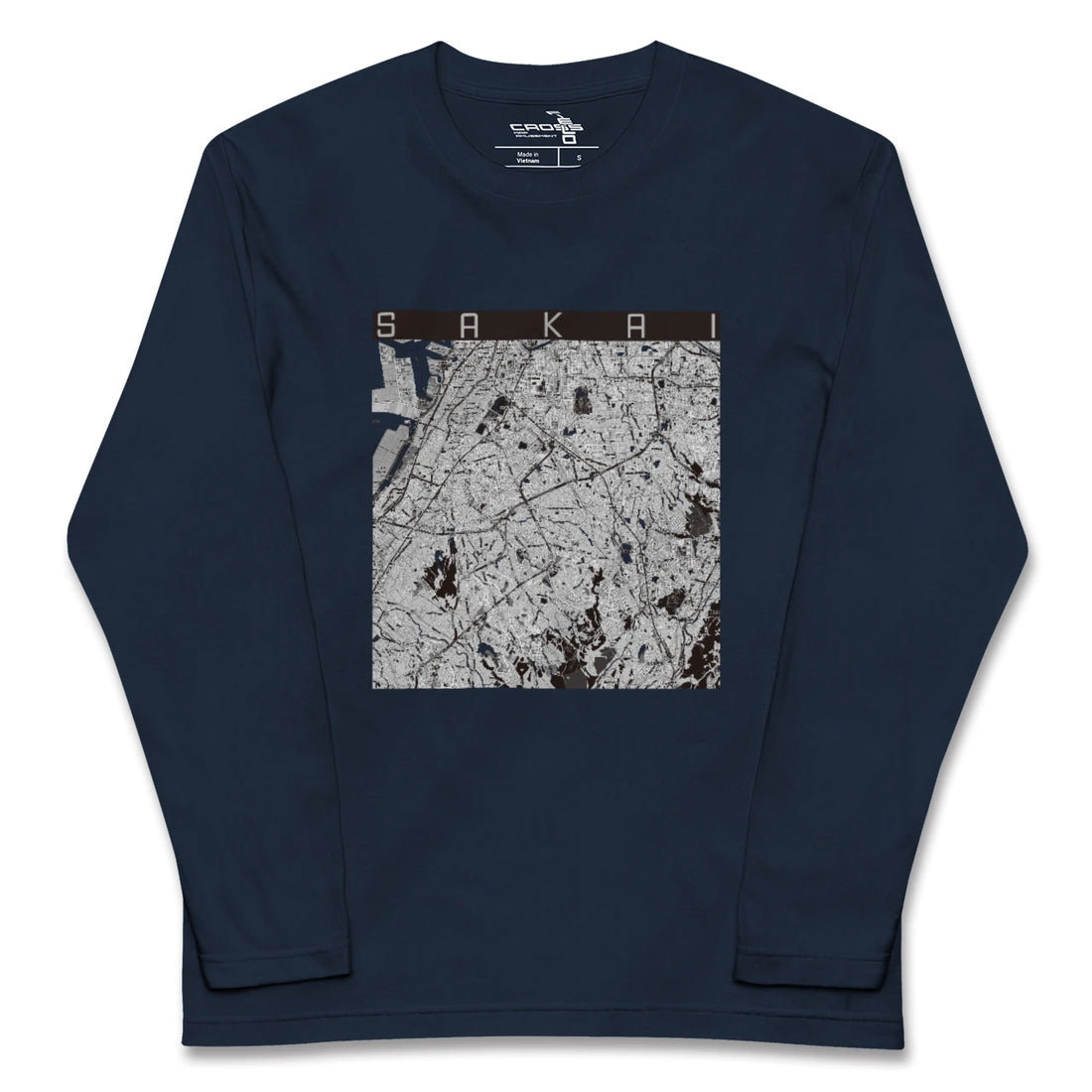 【堺2（大阪府）】地図柄ロングスリーブTシャツ