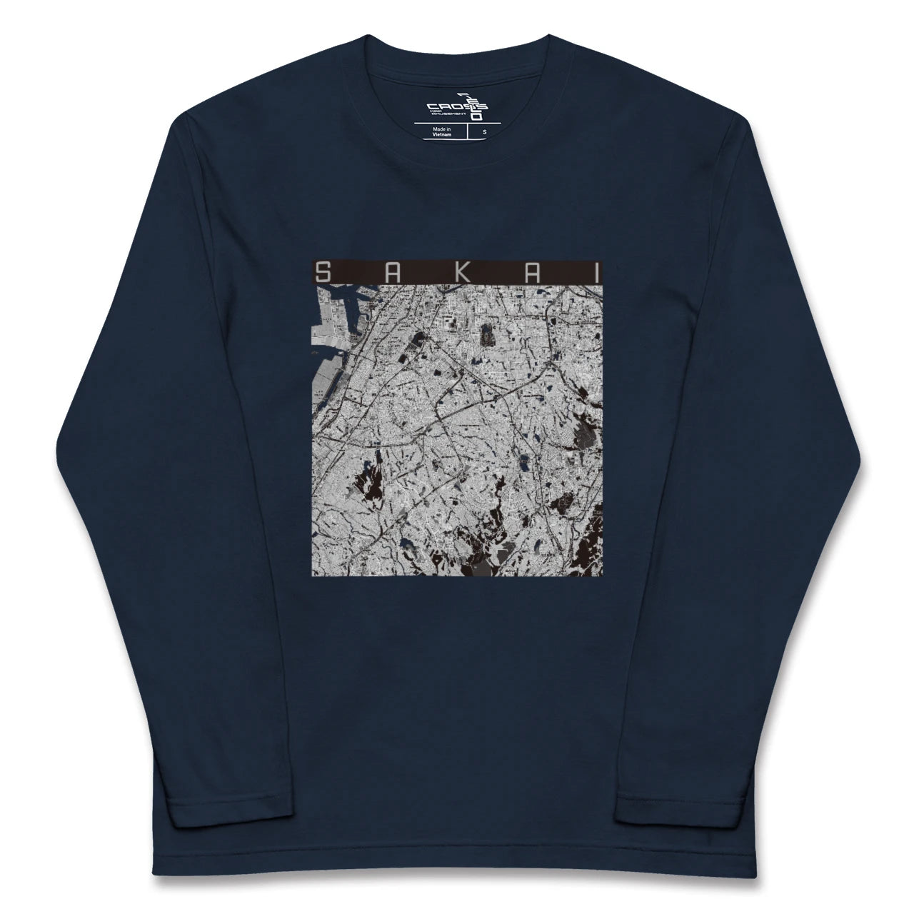 【堺2（大阪府）】地図柄ロングスリーブTシャツ
