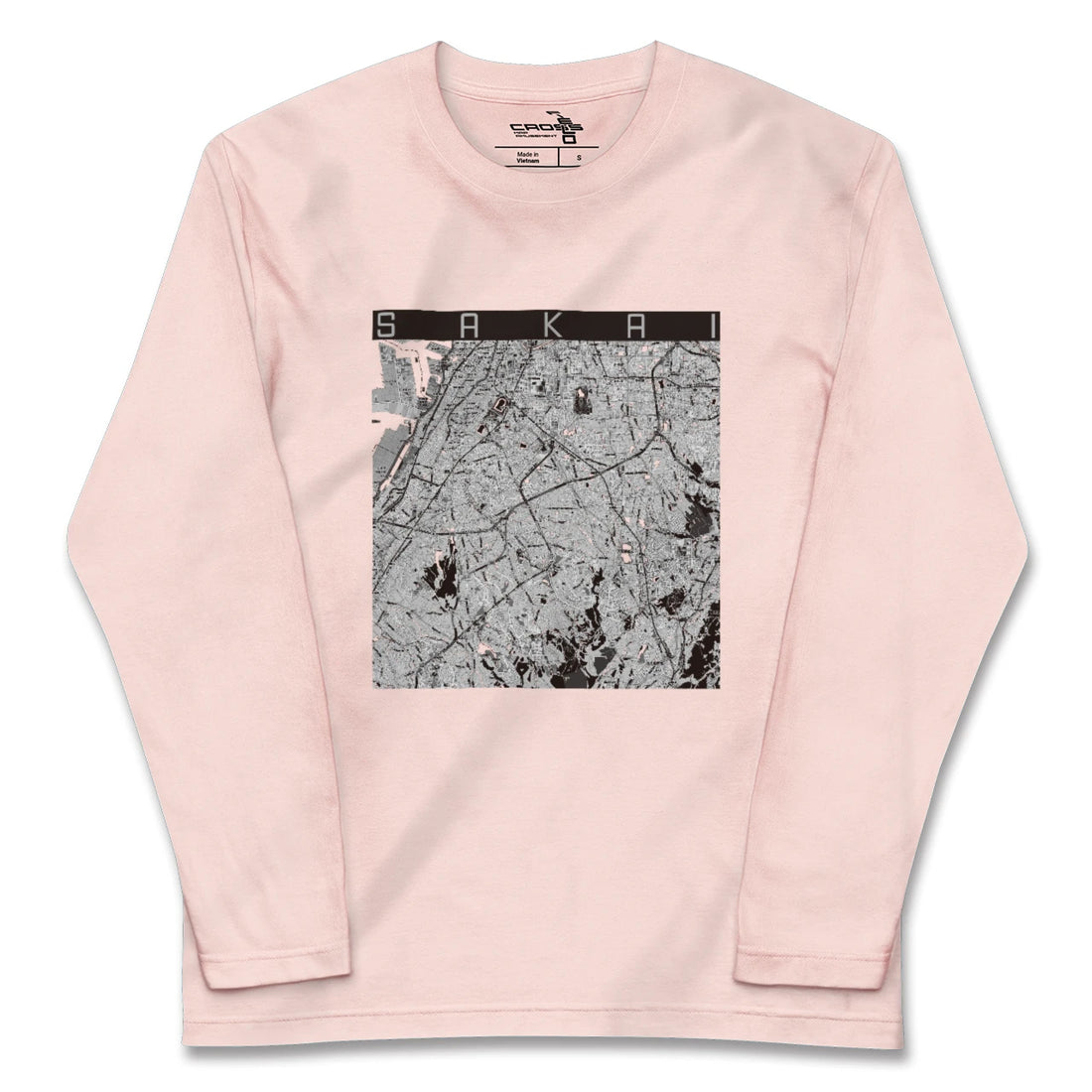 【堺2（大阪府）】地図柄ロングスリーブTシャツ