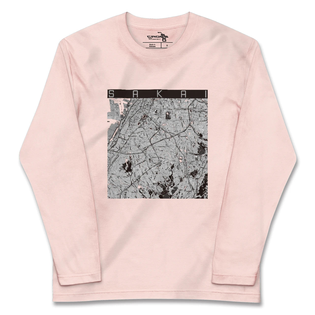 【堺2（大阪府）】地図柄ロングスリーブTシャツ
